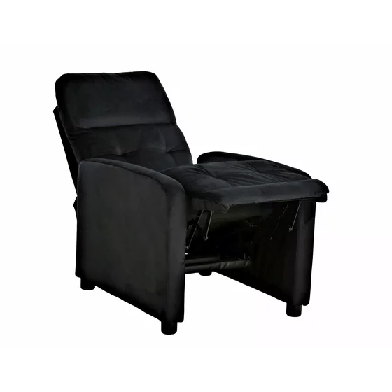 Fotoliu cu Recliner Otus, 66x92-144x100 cm, Catifea Neagra picture - 5