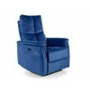 Fotoliu cu Recliner, Selle 129, 76x94-160x96 cm, Catifea, Albastru picture - 1