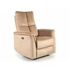 Fotoliu cu Recliner Si Masaj, Selle 129M, 76x94-160x96 cm, Catifea, Beige picture - 1