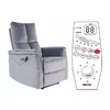 Fotoliu cu Recliner Si Masaj, Selle 129M, 76x94-160x96 cm, Catifea, Gri picture - 2