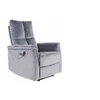 Fotoliu cu Recliner Si Masaj, Selle 129M, 76x94-160x96 cm, Catifea, Gri picture - 1