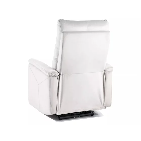 Fotoliu cu Recliner Si Masaj, Selle 129M, 76x94-160x96 cm, Catifea, Gri Deschis picture - 2
