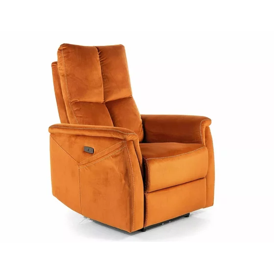 Fotoliu cu Recliner Si Masaj, Selle 129M, 76x94-160x96 cm, Catifea, Scortisoara picture - 1