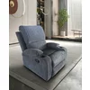 Fotoliu cu Recliner Vegas, 78x94x100 cm, Stofa, Gri Inchis picture - 1