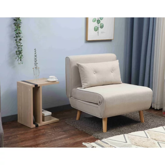 Fotoliu Extensibil Rondera, 76.5x84x81 cm, Stofa Brego 22, Beige picture - 1