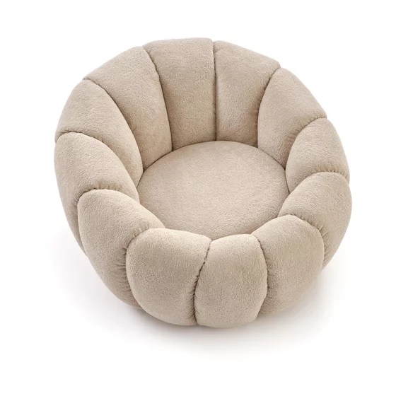 Fotoliu Heja 100, 90x95x60 h cm, Stofa, Beige picture - 4