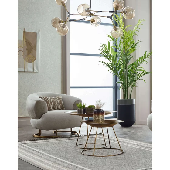 Fotoliu Palmera, 93x111x74 cm, Stofa/Microfibra - Gri Deschis/Taupe picture - 1
