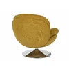 Fotoliu Rotativ Selle 141,  77x87x93 cm, Stofa, Galben Curry picture - 2