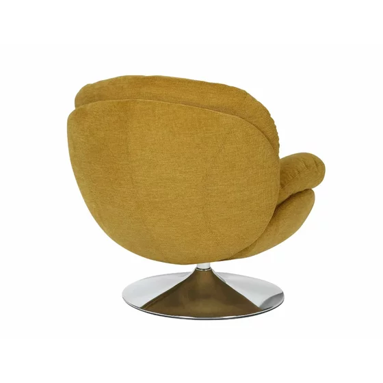 Fotoliu Rotativ Selle 141,  77x87x93 cm, Stofa, Galben Curry picture - 2