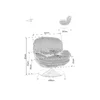 Fotoliu Rotativ Selle 141,  77x87x93 cm, Stofa, Galben Curry picture - 6