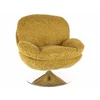 Fotoliu Rotativ Selle 141,  77x87x93 cm, Stofa, Galben Curry picture - 1