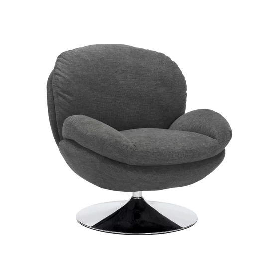 Fotoliu Rotativ Selle 141,  77x87x93 cm, Stofa, Gri Inchis picture - 1
