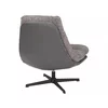 Fotoliu Rotativ Selle 144,  79x87x92 cm, Stofa/Piele Ecologica, Gri picture - 3