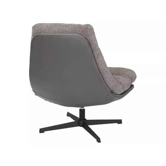 Fotoliu Rotativ Selle 144,  79x87x92 cm, Stofa/Piele Ecologica, Gri picture - 3