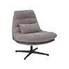 Fotoliu Rotativ Selle 144,  79x87x92 cm, Stofa/Piele Ecologica, Gri picture - 1