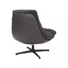 Fotoliu Rotativ Selle 144,  79x87x92 cm, Stofa/Piele Ecologica, Gri Inchis picture - 2