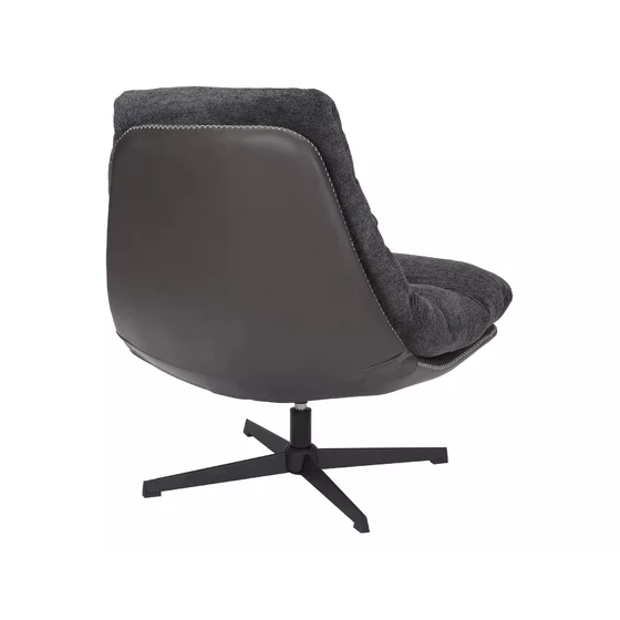 Fotoliu Rotativ Selle 144,  79x87x92 cm, Stofa/Piele Ecologica, Gri Inchis picture - 2