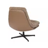 Fotoliu Rotativ Selle 144,  79x87x92 cm, Stofa/Piele Ecologica, Latte picture - 3