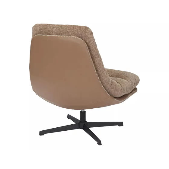 Fotoliu Rotativ Selle 144,  79x87x92 cm, Stofa/Piele Ecologica, Latte picture - 3