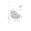Fotoliu Rotativ Selle 155,  75x90x87 cm, Stofa Gray-Beige picture - 4