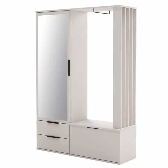 Garderoba Faro, 140x42.5x200 H cm, Pal Melaminat, Beige picture - 2