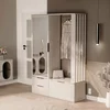 Garderoba Faro, 140x42.5x200 H cm, Pal Melaminat, Beige picture - 1
