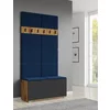 Garderoba Herne 100, 100x38x203 H cm, Pal Melaminat/Panou Tapitat cu Catifea, Stejar Artisan/Antracit/Albastru picture - 1