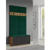 Garderoba Herne 100 B, 100x38x203 H cm, Pal Melaminat/Panou Tapitat cu Catifea, Stejar Artisan/Antracit/verde picture - 1