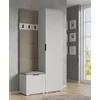 Garderoba Herne 101, 100x38x203 H cm, Pal Melaminat/Panou Tapitat cu Catifea, Alb/Beige picture - 1