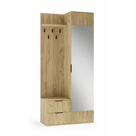 Garderoba Herne 102, 100x45x203 H cm, Pal Melaminat, Stejar Auriu