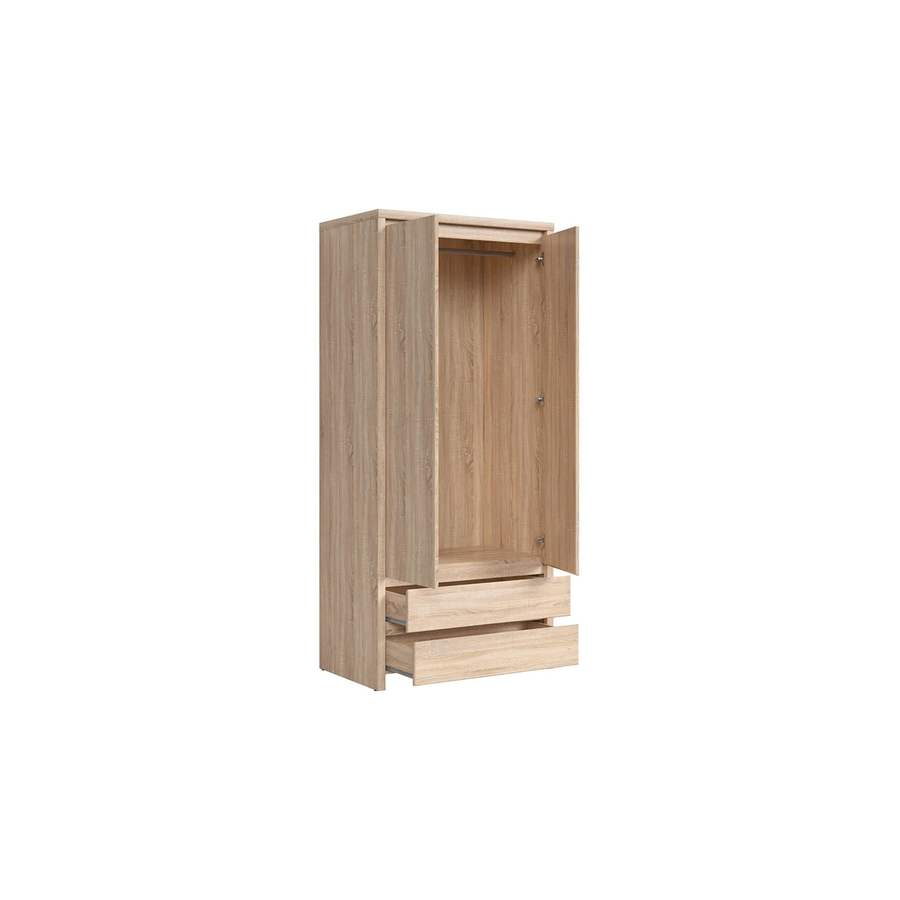 Dulap Kaspian SZF2D2S, 90x55.5x200.5 h cm, Pal Melaminat - Kalenda