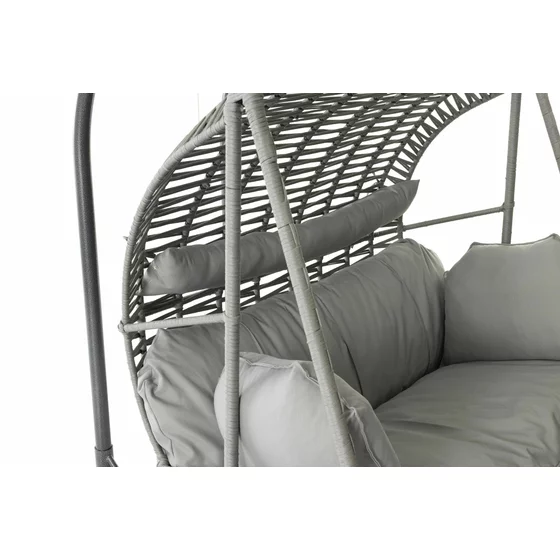 Leagan de Exterior, Gradina/Terasa, Makrome - 150x90x120 Cm, Gri picture - 4