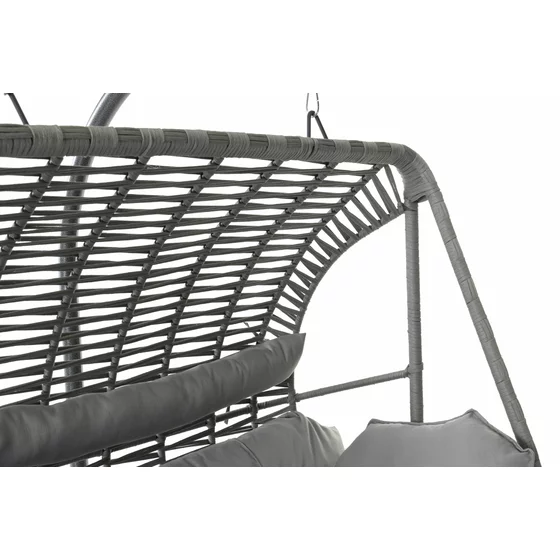 Leagan de Exterior, Gradina/Terasa, Makrome - 150x90x120 Cm, Gri picture - 8