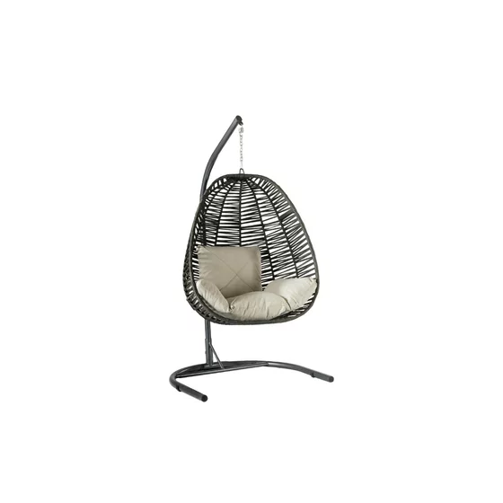 Leagan de Exterior, Gradina/Terasa, Pino - 115x110x196 Cm, Gri/Crem picture - 1