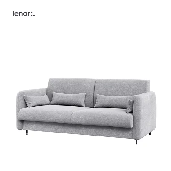 Lenart BED CONCEPT - Ansamblu Pat rabatabil de perete vertical cu mecanism pneumatic 180x200 +2 dulapuri si Canapea picture - 3