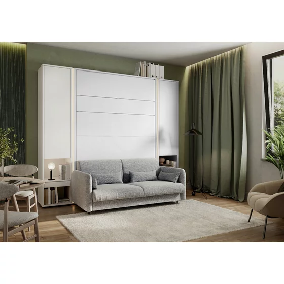 Lenart BED CONCEPT - Ansamblu Pat rabatabil de perete vertical cu mecanism pneumatic 180x200 +2 dulapuri si Canapea picture - 1