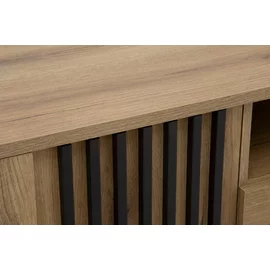 Living Noel, 324x39x194 cm, Stejar Evoke/Negru