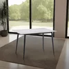 Masa Agne, 120x80x76 cm, Metal/Ceramica, Negru/Alb Marmura picture - 1