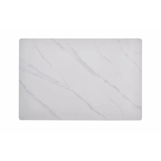 Masa Agne, 120x80x76 cm, Metal/Ceramica, Negru/Alb Marmura picture - 3
