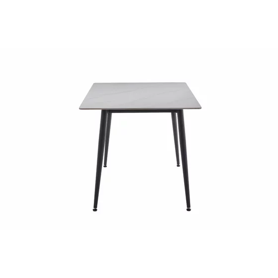 Masa Agne, 120x80x76 cm, Metal/Ceramica, Negru/Alb Marmura picture - 6