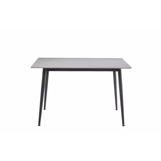 Masa Agne, 120x80x76 cm, Metal/Ceramica, Negru/Alb Marmura picture - 7