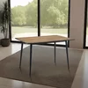 Masa Agne, 120x80x76 cm, Metal/MDF, Negru/Stejar picture - 1