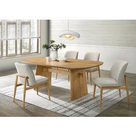 Masa Avoca, 210x110x76 cm, Lemn/MDF/Furnir, Natur