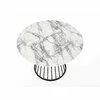 Masa Boca, 110x75 cm, Metal/MDF, Negru/Alb Marmura picture - 5