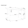 Masa Damar Gri, 80x60x75 cm, Metal/Sticla - Gri picture - 2