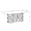 Masa dining cu riflaje OSCAR 200, 200x100x76 cm, HDF Nuc/Negru picture - 6