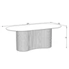 Masa Dining cu riflaje OSCAR 200, 200x100x76 cm, MDF Nuc/Mola picture - 4