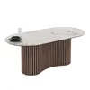 Masa Dining cu riflaje OSCAR 200, 200x100x76 cm, MDF Nuc/Mola picture - 1