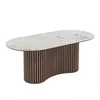 Masa Dining cu riflaje OSCAR 200, 200x100x76 cm, MDF Nuc/Mola picture - 3