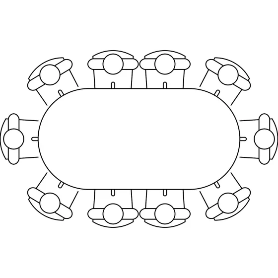 Masa dining cu riflaje OSCAR 200, 200x100x76 cm, MDF Nuc/Negru MAT picture - 5
